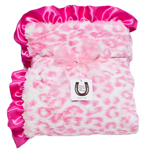 Hot Pink Jaguar Baby Blanket