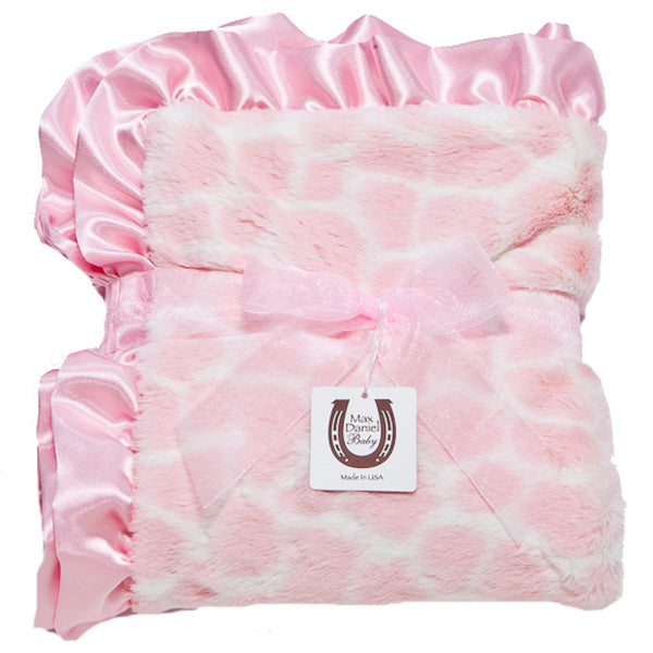 Pink Giraffe Baby Blanket Max Daniel