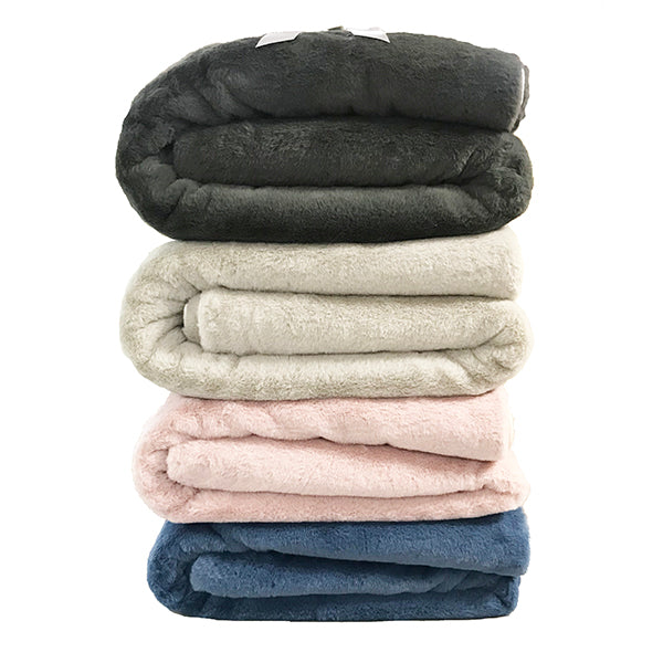 Ultra Plush Luxe Rose Gold Pink Throw
