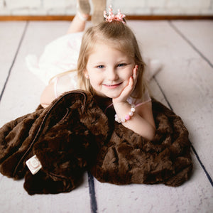 Luxe Chocolate Bunny Baby Blanket