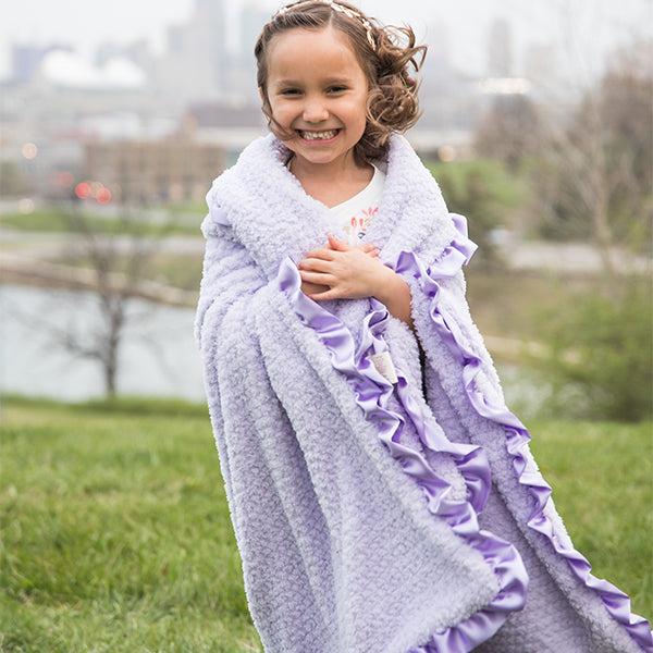Lavender Chenille Child Blanket - Max Daniel