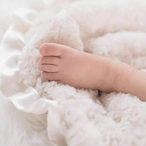Ivory Rosebuds Baby Blanket