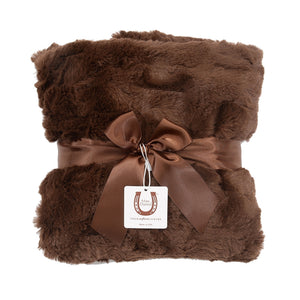 Luxe Chocolate Bunny Baby Blanket