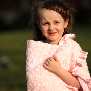 Pink Rosebud Double Sided Child Blanket