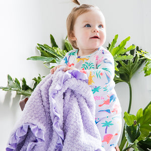 Lavender Chenille Baby Blanket