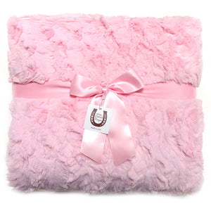 Luxe Pink Bunny Throw