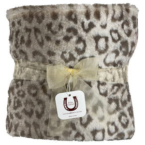 Gray Jaguar Baby Blanket- PIPED