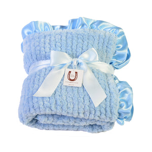 Blue Chenille Baby Blanket