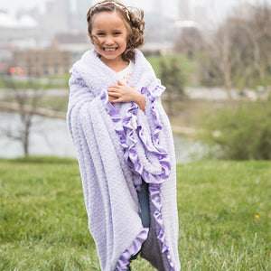 Lavender Chenille Child Blanket