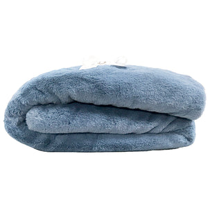 Ultra Plush Dusty Blue Luxe Throw
