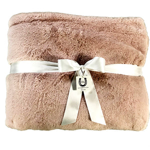 Ultra Plush Luxe Rose Gold Pink Throw