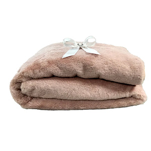 Ultra Plush Luxe Rose Gold Pink Throw