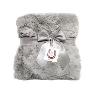 Luxe Gray Bunny Baby Blanket