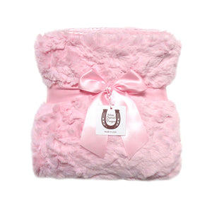 Luxe Pink Bunny Baby Blanket