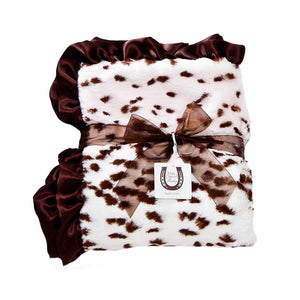 Pink Snow Leopard Baby Blanket