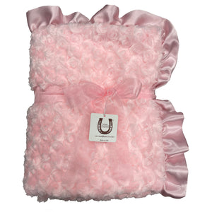 Pink Rosebud Double Sided Child Blanket