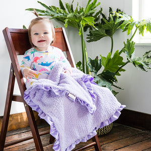 Lavender Chenille Baby Blanket