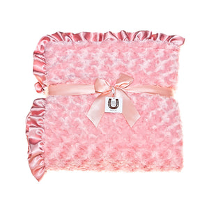 Coral Rosebuds Throw