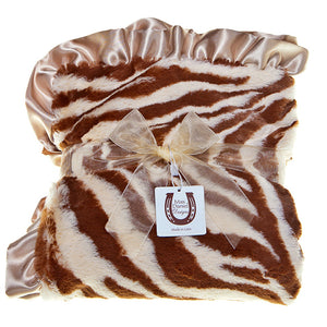 Tan Zebra Baby Blanket